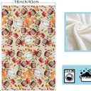 XCHI Fall Pumpkin Football Color Malpe Leaves Dish Towels 18x26 Inch Hand Kitchen Towels Dishcloth Home Decorations Set of 2