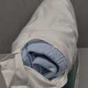 THREAD SPREAD Organic GOTS Cotton Blanket, Full/Queen - 350 GSM, Antistatic, Fuzzy Soft, Lightweight, Sofa, Camping & Travel, Perfect Herringbone All Seasons Throw, Light Blue with Free Tote Bag