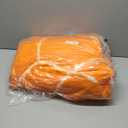 ONASAR Area Rugs for Bedroom Living Room, 4x6 Fluffy Orange and White Throw Rug, Geometric Soft Shaggy Fuzzy Plush Indoor Floor Carpet for Kids Teen Nursery Dorm Office Home Decor Aesthetic