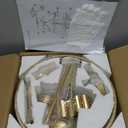 Crystal Ceiling Light Fixture, Farmhouse Semi Flush Mount Ceiling Light, Gold Crystal Chandeliers for Dining Room Light Fixture, Hallway Lighting Fixtures for Kitchen Bedroom Bathroom Foyer Entryway, 16" High 12.8" Wide