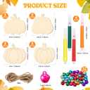 Jetec 32pcs Fall Wooden Pumpkin Cutouts Bulk Fall Thanksgiving Craft Decoration Unfinished Wood Pumpkins Ornaments Autumn DIY Blank Unfinished Pumpkins Crafts Party Home 3.5 x 3.3 Inch