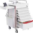 Medication Bins Cart with 200 Bins, 10 Drawers - Dual-Sided Open