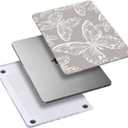 Compatible with MacBook Air 13 inch Case 2021 2020 2019 2018 Release M1 A2337 A2179 A1932, Protective Plastic Hard Shell Case & Keyboard Cover, Has Logo Cutout, Butterfly