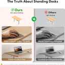 FEZIBO One-Piece Standing Desk, 48"x24" Seamless Tabletop Electric Height Adjustable for Home Office, Study Rooms & Multi-Device Workstations, Maple