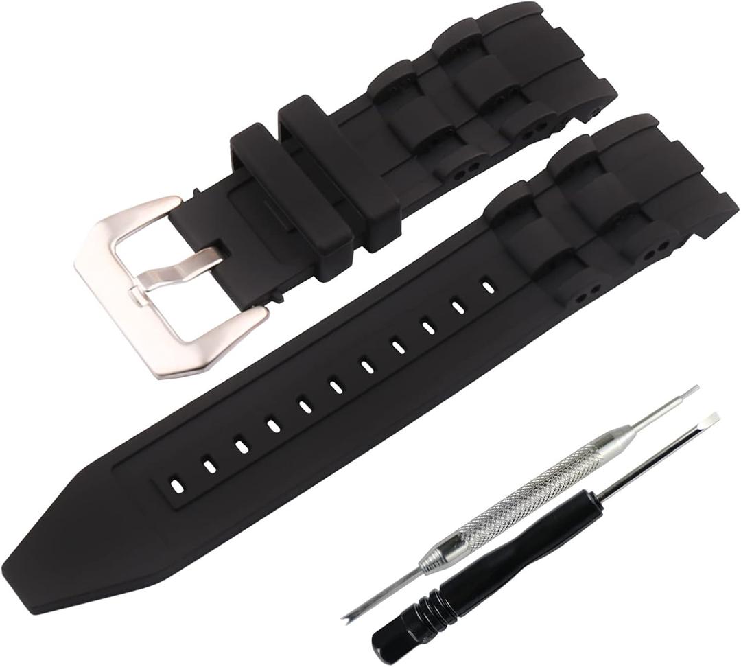 26mm Men's Silicone Watch Strap for Invicta Pro Diver 6977 21930 90082 17887 22309 Rubber watch band Women's Outdoor Sports watch Chain accessories buckle