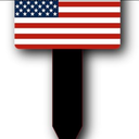 American Flag Stake for Garden – UV Printed Outdoor Patriotic Decoration, 9" High Black Acrylic Stake – Perfect for Independence Day, Memorial Day
