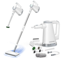 FEPPO Steam Mop & Handheld Steam Cleaner for Home and Floor Cleaning, 15s Heat-Up, 230°F Powerful Steamer with 10-in-1 Multi-Purpose Attachments for Floors, Hardwood,Tiles,Grout,Windows,Kitchen,Bath