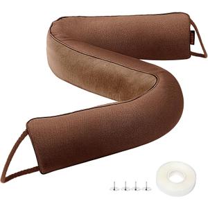 MAGZO Door Draft Stopper, 36 Inch Under Door Draft Blocker Noise Stopper, Weighted Wind Blocker Draft Guard for Bottom of Door, Brown (36in x 4in)