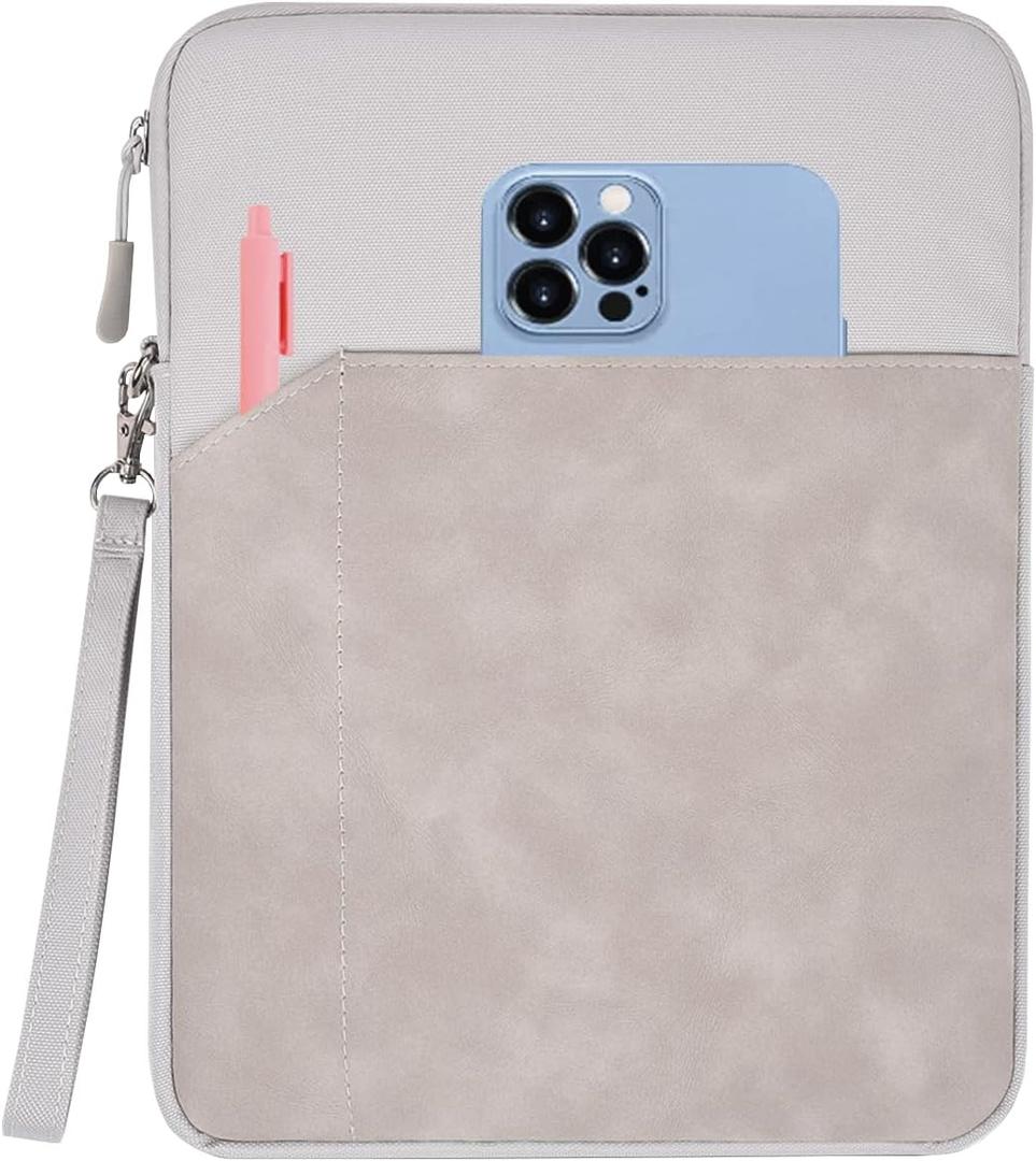 7-8 Inch Tablet Sleeve Bag, Waterproof iPad Case Pouch Cover for iPad mini 6 8.3", iPad mini 5/4/3/2/1/7.9" Tablet, Samsung Galaxy Tab S2 8.0, Tab A 8.0, ZenPad Z8s 7.9, 7-8 Inch iPad, Grey