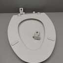 Mayfair Cassel Slow Close Toilet Seat, Easy Clean, Non Slip Premium Wood Seat, Easy Install, Made in USA, Elongated, White