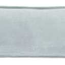 HiEnd Accents Stella Faux Silk Velvet Lumbar Pillow, 14x42 inch, Light Blue, Romantic Western Modern Traditional Style Luxury Bedding, Decorative Throw Pillow