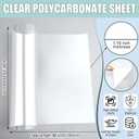 Beeveer Polycarbonate Clear Plastic Sheet 1 Pcs 24" x 96" Flexible Sheet Panels with UV Coating on Both Sides for Crafts DIY Window Replacement Panes