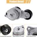 X AUTOHAUX Drive Belt Tensioner Pulley Assembly for Acura MDX RL TL for Honda Accord Odyssey Pilot Ridgeline AC Belt Tension 31170-RCA-A01 31170RCAA01 31170RV0A01