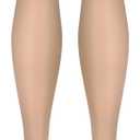 Truform Sheer Compression Stockings, 15-20 mmHg, Women's Thigh High Length, 20 Denier, Nude, Large