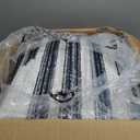 GarveeHome 8x10 Washable Low PileArea Rugs for Bedroom Living Room Kitchen Modern Striped Minimalist Non Slip Stain Resistant Soft Indoor Carpet for Dining Room Guest Room Home Office, Beige Black