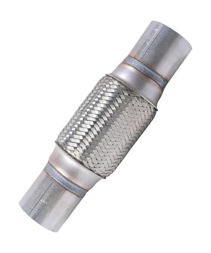 UNLRAE Flex Pipe,Heavy Duty Exhaust Flex Pipe,Car Accessories Stainless Steel Flexible Exhaust Pipes,Universal Muffler Tube Automotive Replacement,Suitable for Most Cars,Trucks (1.75"x6"/10")