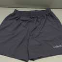 baleaf Men's 5 Inches Running Athletic Shorts Zipper Pocket No Lining for Workout Gym Sports Gray Size Medium