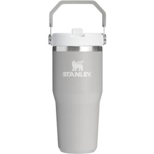 STANLEY IceFlow 2.0 Flip Straw Tumbler with Handle 14 oz | Twist On Lid and Flip Up Straw | Leakproof Water Bottle | Insulated Stainless Steel | BPA-Free | Ash