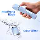 Bikini Trimmer for Women,5-in-1 Electric Razors for Women,IPX7 Waterproof Trimmer with 5 Replaceable Blade HeadsBlue