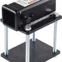 TOPTOW RV Bumper Hitch Receiver 63801 for 4 inch to 4.5 inch Beams, 2 inch Receiver Opening, Fits for Bike Racks, Cargo Carriers Camper-on