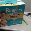 Pampers Swaddlers Diapers, Size 2 (10-22 lbs), 148 Count, Absorbent, Keeps Baby Dry and Comfortable, Skin Safe Disposable Baby Diaper
