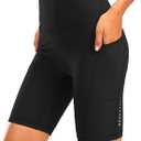 Bikewa Women's High Waisted Biker Shorts 8" Running Workout Tummy Control Bike Spandex Shorts for Women Zipper Pockets (Medium)