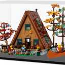 Choowin Acrylic Display Case for Lego Home Alone House 21330 for Lego A Frame Cabin 21338 Avatar Tree of Souls 75574 Thickened Clear Display Cases for Collectibles Assemble Dustproof Box(Black Base)
