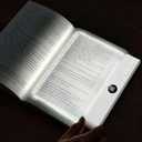 Flat Book Light, Rechargeable Clear LED Flat Reading Light with 3 Colors & Timer, Dimmable Panel Plate Book Lamp Full Page Light, Eye Protection, Book Lights for Reading at Night (Pink)