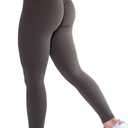 AUROLA Workout Leggings for Women Seamless Scrunch Tights Tummy Control Gym Fitness Girl Sport Active Yoga Pants (Large, Chestnut Brown)