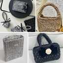 2 x Pretty Jolly Silver Gray Metal Glossy Ribbon for Gift Wrapping Handmade Bright Fabric Glitter Ribbon for Flower Bouquet Double Sided Sparkly Ribbons for DIY Crafts Wedding Invitations 1 Inch 20Yds