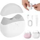 Electric Nail Clippers,2026 New Automatic Nail Trimmer with LED Light and 2 Speeds, Safety Fingernail Trimmer with Nail Scraps Storage for Baby Adult Seniors (White)