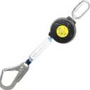 11FT Self Retracting Lifeline Fall Protection Retractable Safety Lanyard Rectracting Lifeline Personal Fall Arrest Protection ANSI Self Retractable Gear for Roofing Construction(Big Hook)