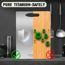 Titanium Cutting Board for Kitchen, Large 100% Pure Cutting Board for Camping, Non Toxic, Double-Sided for Meat/Fruit/Vegetable, Dishwasher Safe & Handwasher Clean, Durability, 12" x 18"