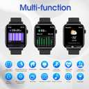 Smart Watch for iPhone/Android Phones (Answer/Make Calls) - 1.9" HD Screen Fitness Tracker : Heart Rate/Sleep Monitor/Pedometer/Calories, Multiple Sports Modes, Waterproof SmartWatch for Men Women