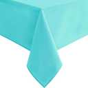 Hiasan Small Tablecloth for Square Tables - Waterproof and Spillproof Washable Fabric Table Cloth for Dining, Spring Party, Outdoor Picnic (Aqua, 40 x 40 Inch)