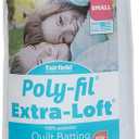 Fairfield Poly-Fil Extra-Loft Quilt Batting, Premium Polyester Batting for Quilting, Ideal for Lap Blankets and Crib-Size Projects, Quilting Supplies, 45" x 60"