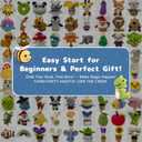 MINGOMINGO Crochet Kit for Beginners Kids - 6 Animal Amigurumi, Mother's Day Birthday Craft Gift Set, Step-by-Step Video Tutorials, 40%+ Yarn, Knitting Starter Kit for Girls Women Adults (Red)