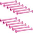 16 inch Monkey Bars Kit for Kids Backyard Outdoor Indoor Ladder Rungs Monkeybars Freestanding Monkey Bars Pink (12 Pack)