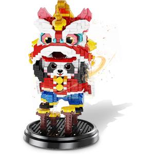 Lion Dance Panda Building Blocks Set, 1235PCS Micro Mini Building Blocks for Adults, Panda Toys for Boys and Girls Lion Dance Panda Building Blocks Set, 1235PCS Micro Mini Building Blocks for Adults, Panda Toys for Boys and Girls
