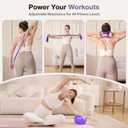 Pilates Kit 13Pcs Home Pilates Essentials Workout Kit with 13" Ring, 10" Ball and Resistance Bands for Women at Home Pilates Equipment Set for BeginnersElectric Purple