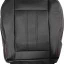 NLQR Front Driver or Passenger Side Bottom Replacement Perforated Seat Cover fit for Chrysler Town and Country 2011 2012 2013 2014 2015 2016 fit for Dodge Grand Caravan 2008-2020 Black with red Stitch