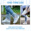 25 Pairs Waterproof Shoe Covers For Rain - Slip Over Plastic Shoe Covers Reusable - Galoshes For Women And Men Waterproof