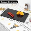 Lovdeco Black Marble Cutting Board, 20x12 Inch Stone Pastry Board For Kitchen, Black Marble Slab With Non-Slip Feets, 1 Piece