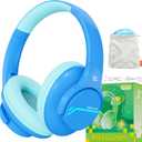 Steellumen Nova1Lite Kids Wireless Active Noise Cancelling Headphones, Bluetooth 5.3, Safe Volume 74/85/94dB, Real 40H Battery, TypeC Fast Charging, boy Girl Builtin Mic for School Travel Airplane