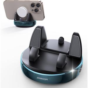 JOYROOM Car Phone Holder, [Adjustable Spring Design] Dashboard Cell Phone Holder with Non-Slip Silicone, 360 Rotatable & Vertical 30 Adjustable Phone Mount for Car