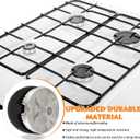 Gas Stove Burner Caps Set, Cooker Hat Set Suitable for Most Gas Stove Burners, 1 Large, 1 Small, 2 Middle