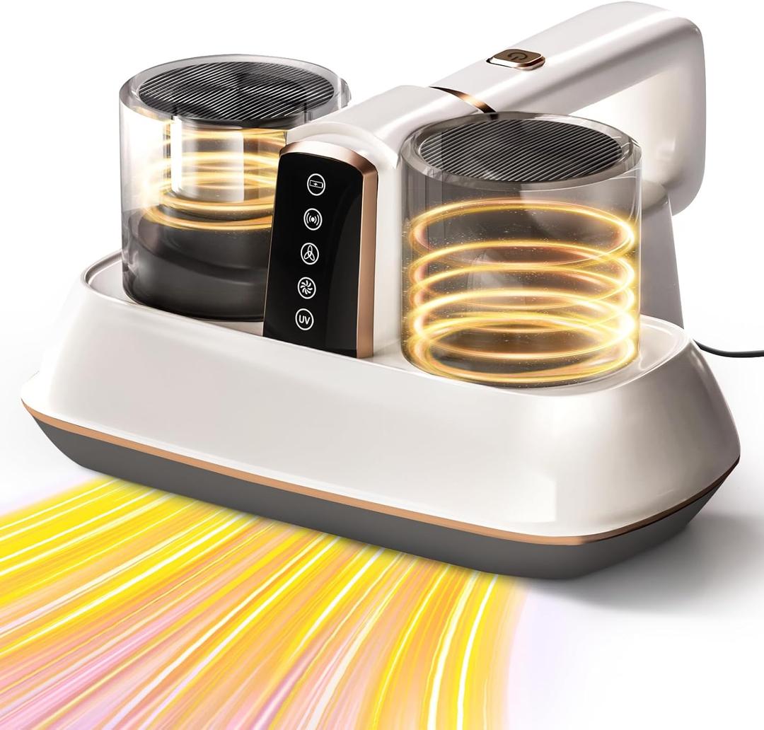 VXTUYO Mattress Vacuum Cleaner Bed Vacuum, 16Kpa Handheld Bed Vacuum Cleaner with HEPA Filter, Hot Air & UVC, 33k Slapping/Min 500W Powerful Couch Vacuum for Sofa Carpet Bedding with Cord