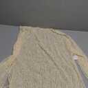 Lilosy Sexy Crochet Sheer Kaftan Caftan Beach Dress Bathing Suit Swim Coverup One Piece (Small, Beige)