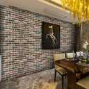 20-Pack 104 Sq.Ft 3D Wall Panels Peel and Stick 3D Faux Brick Wallpaper Peel and Stick Brown Grey Faux Stone Wall Panel Foam Brick Self-Adhesive 3D Wallpaper, 20PCS