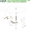 10L0L Golf Cart Heavy Duty Rear 4-Leaf Spring Kit with Bushings & Sleeves for Club Car DS Golf Cart Accessories